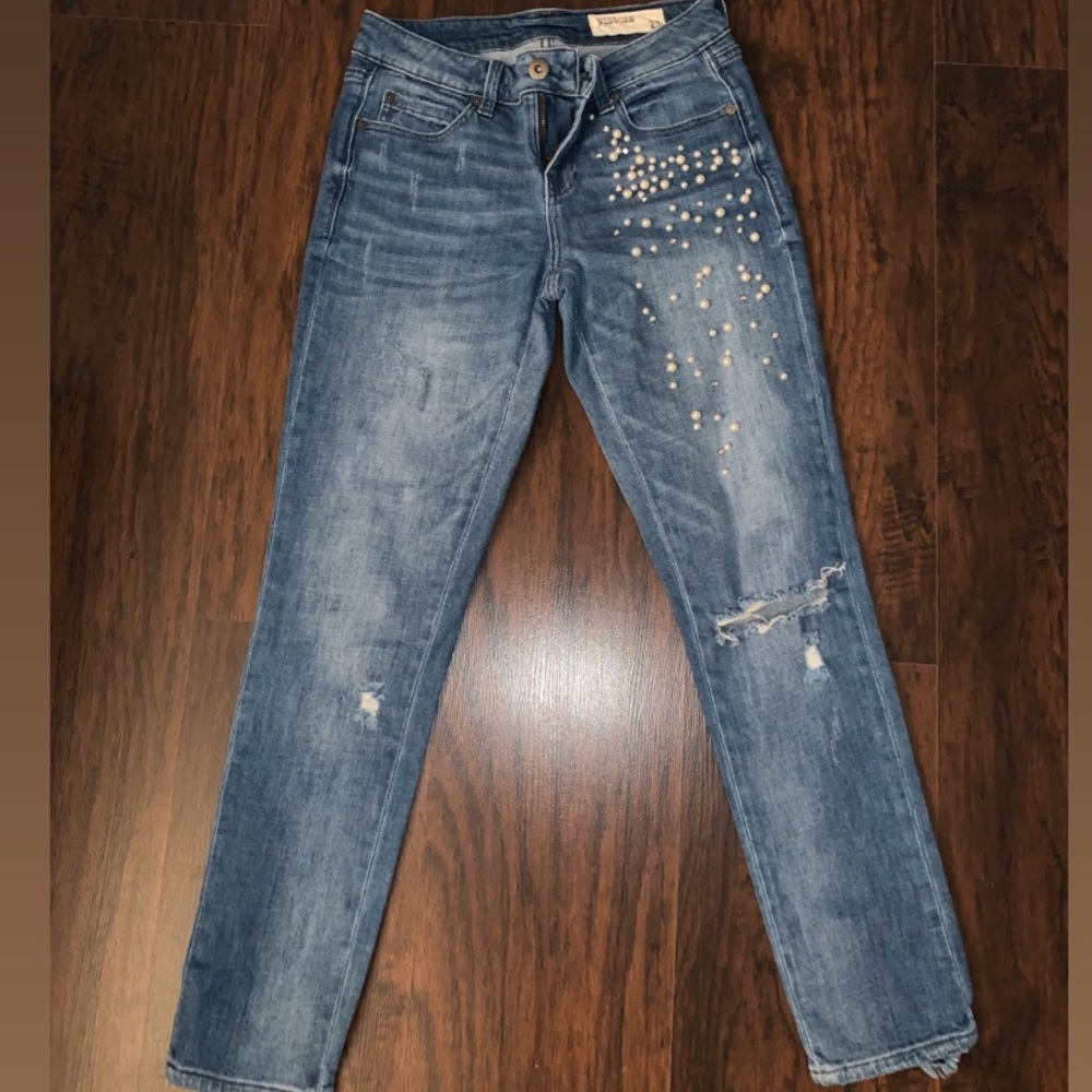 Pistola Embellished Ripped Jeans
